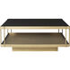 Finch 40 X 40 inch Black / Antique Brass Coffee Table